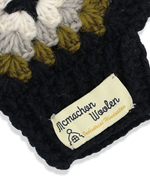 niche.（ニッチ）の「MacMahon Knitting Mills Hand Warmer-Crochet マクマホンニッティングミルズ（手袋・メンズ・ホワイト/オリーブ・FREE）」の4枚目の写真