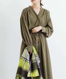 URBAN RESEARCH | パウダーツイルギャザーワンピース(ワンピース)