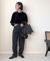 COUDRE（クードル）の「ベロアクロップドロンT（Tシャツ/カットソー