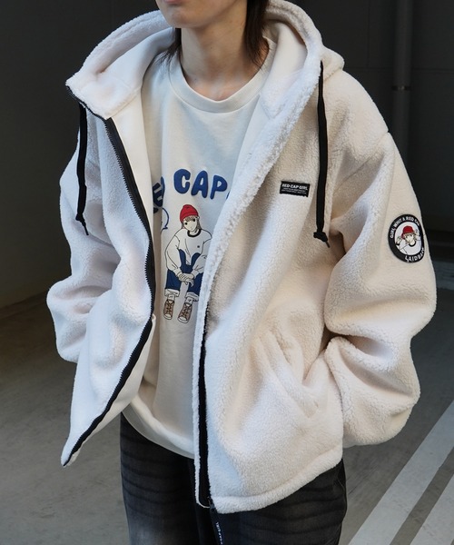 カズちん FILA ジップアップジャケット レッド/アイボリー カズちん FILA ジップアップジャケット レッド/アイボリー カズちん様