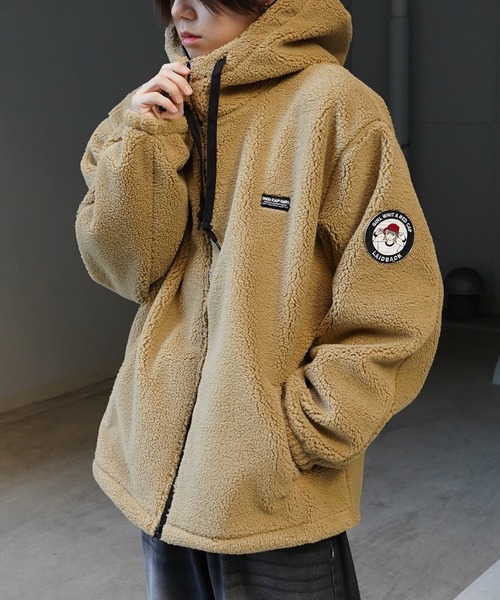 Red Cap Girl(レッドキャプガール)の「【RED CAP GIRL】シープボア裏フリースデチャッタブルワッペン付きジャケット(ブルゾン・メンズ・ホワイト/ブラック/ベージュ・L/M)」の5枚目の写真