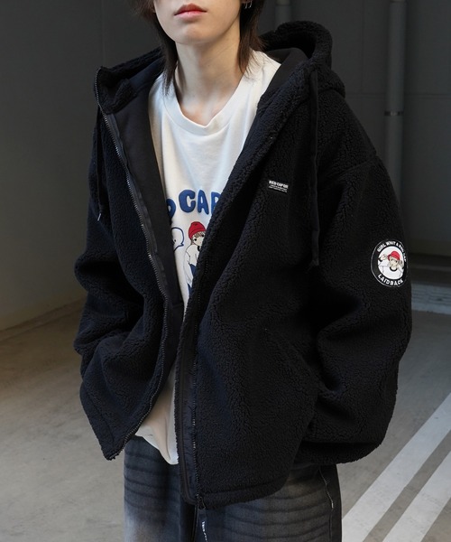 Red Cap Girl(レッドキャプガール)の「【RED CAP GIRL】シープボア裏フリースデチャッタブルワッペン付きジャケット(ブルゾン・メンズ・ホワイト/ブラック/ベージュ・L/M)」の12枚目の写真
