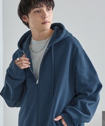 【新品未使用】紺パーカー ☆ドイツ発*ZARA*新作*ボクシーZIPスウェットフーディ/UB