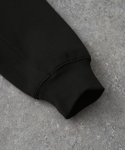 MONO-MART（モノマート）の「ヘビーウェイトルーズベーシックフルジップパーカー（パーカー・メンズ・ブラック/チャコール/ダークネイビー/ホワイト/ライトグレー/ナチュラル/グレー/ブルー/グレイッシュベージュ/ダークブルー/チェリーレッド/スモークピンク/ブラウン系/グレイッシュブルー・M/L/S/XL）」の19枚目の写真