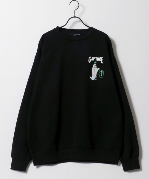 SITRY（シトリー）の「Foam Print Sweat Shirt/ビリヤード ゴースト 発泡プリント 光るプリント オーバーサイズ 裏起毛 スウェット トレーナー（スウェット・メンズ・ブラック/アッシュグレー/グレイッシュブルー/ブルー系その他/スモークピンク/ブラック系その他2/ブラック系その他/ホワイト/ブラウン/ホワイト系その他/ブルー系その他2/ホワイト系その他2/ブラック系その他3・M/L）」の19枚目の写真