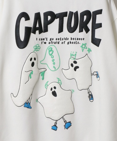 SITRY（シトリー）の「Foam Print Sweat Shirt/ビリヤード ゴースト 発泡プリント 光るプリント オーバーサイズ 裏起毛 スウェット トレーナー（スウェット・メンズ・ブラック/アッシュグレー/グレイッシュブルー/ブルー系その他/スモークピンク/ブラック系その他2/ブラック系その他/ホワイト/ブラウン/ホワイト系その他/ブルー系その他2/ホワイト系その他2/ブラック系その他3・M/L）」の15枚目の写真