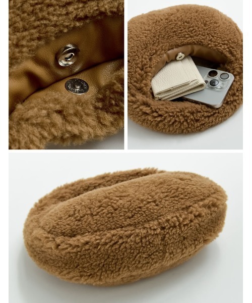 Re:EDIT(リエディ)の「2WAYテディボアミニショルダーバッグ(ショルダーバッグ・レディース・ブラウン/ベージュ/アイボリー・FREE)」の10枚目の写真