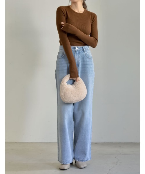 Re:EDIT(リエディ)の「2WAYテディボアミニショルダーバッグ(ショルダーバッグ・レディース・ブラウン/ベージュ/アイボリー・FREE)」の5枚目の写真