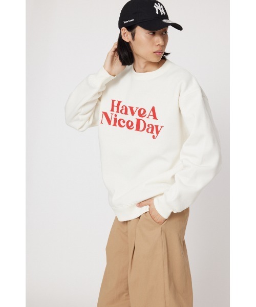 RODEO CROWNS WIDE BOWL(ロデオクラウンズワイドボウル)の「HAVE A スウェットトップス(スウェット・メンズ・イエロー/ブルー/ブラック/オフホワイト・MEDIUM/LARGE)」の2枚目の写真