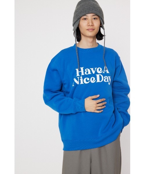 RODEO CROWNS WIDE BOWL(ロデオクラウンズワイドボウル)の「HAVE A スウェットトップス(スウェット・メンズ・イエロー/ブルー/ブラック/オフホワイト・MEDIUM/LARGE)」の3枚目の写真