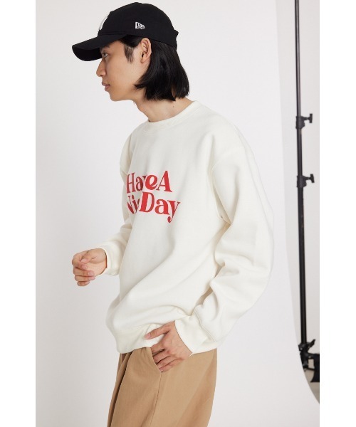 RODEO CROWNS WIDE BOWL(ロデオクラウンズワイドボウル)の「HAVE A スウェットトップス(スウェット・メンズ・イエロー/ブルー/ブラック/オフホワイト・MEDIUM/LARGE)」の15枚目の写真