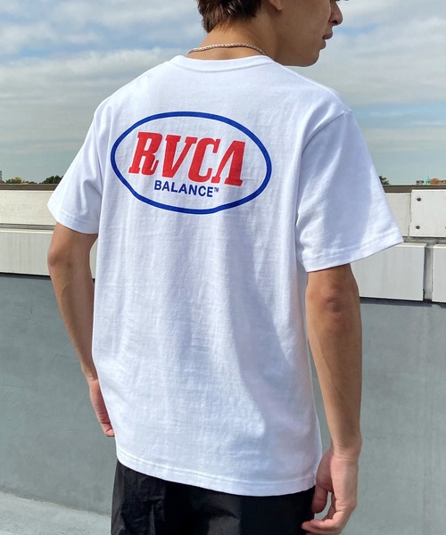 RVCA（ルーカ）の「RVCA/ルーカ バックプリントTシャツ コットンTee クルーネック半袖T BE041-233（Tシャツ/カットソー・メンズ・オレンジ/ホワイト/ブラック・L/M/S）」の2枚目の写真