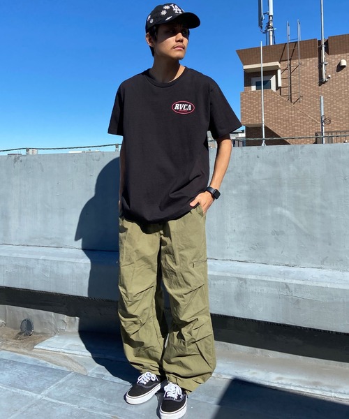 RVCA（ルーカ）の「RVCA/ルーカ バックプリントTシャツ コットンTee クルーネック半袖T BE041-233（Tシャツ/カットソー・メンズ・オレンジ/ホワイト/ブラック・L/M/S）」の13枚目の写真