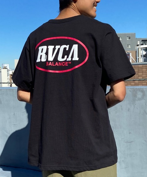 RVCA（ルーカ）の「RVCA/ルーカ バックプリントTシャツ コットンTee クルーネック半袖T BE041-233（Tシャツ/カットソー・メンズ・オレンジ/ホワイト/ブラック・L/M/S）」の10枚目の写真