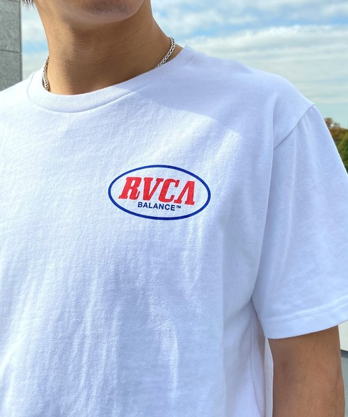 RVCA（ルーカ）の「RVCA/ルーカ バックプリントTシャツ コットンTee クルーネック半袖T BE041-233（Tシャツ/カットソー・メンズ・オレンジ/ホワイト/ブラック・L/M/S）」の18枚目の写真