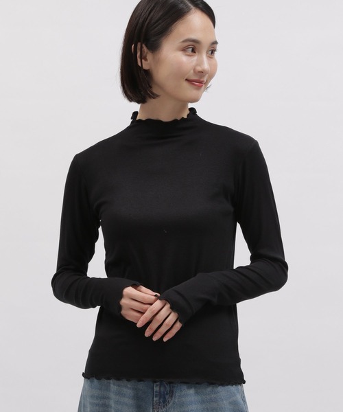 LAKOLE（ラコレ）の「メロウエッジハイネックプルオーバー（Tシャツ/カットソー・レディース・ブラック/サンドグレー/ライトブルー/オフホワイト・MEDIUM/SMALL）」の3枚目の写真