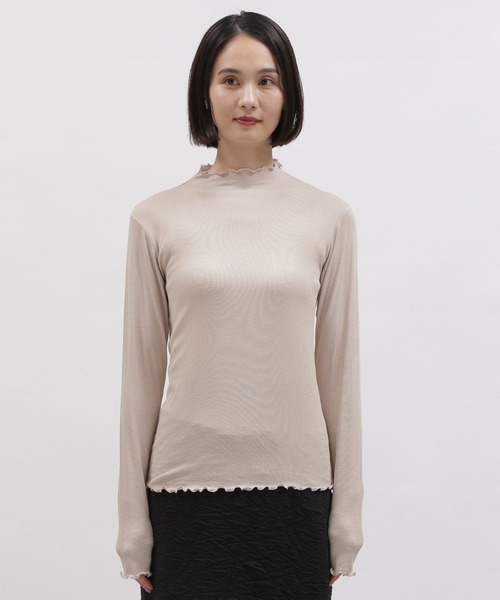 LAKOLE（ラコレ）の「メロウエッジハイネックプルオーバー（Tシャツ/カットソー・レディース・ブラック/サンドグレー/ライトブルー/オフホワイト・MEDIUM/SMALL）」の20枚目の写真