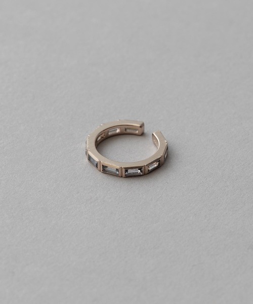ete（エテ）の「○ナノストーン バゲットステップ リングカフ（リング 