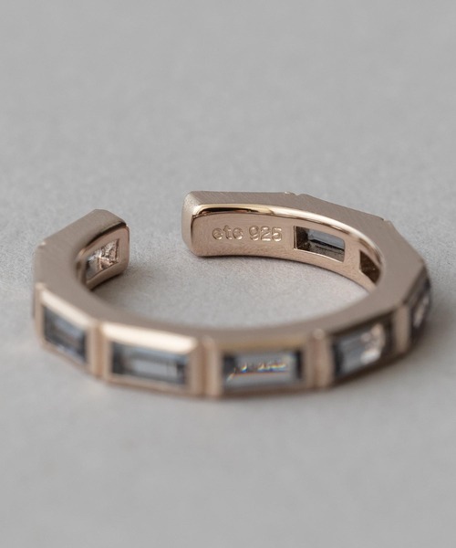 ete（エテ）の「○ナノストーン バゲットステップ リングカフ（リング