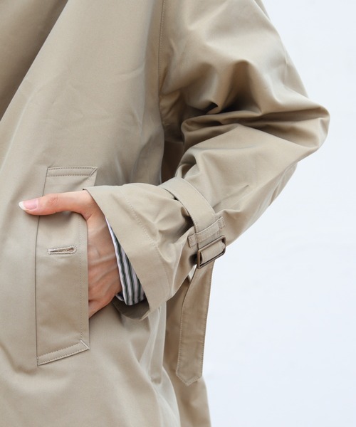 GYMPHLEX(ジムフレックス)の「GYMPHLEX/ジムフレックス バルマカーンコート BALMACAAN COAT GY-A0163 SYR(ステンカラーコート・レディース・ベージュ・14)」の10枚目の写真