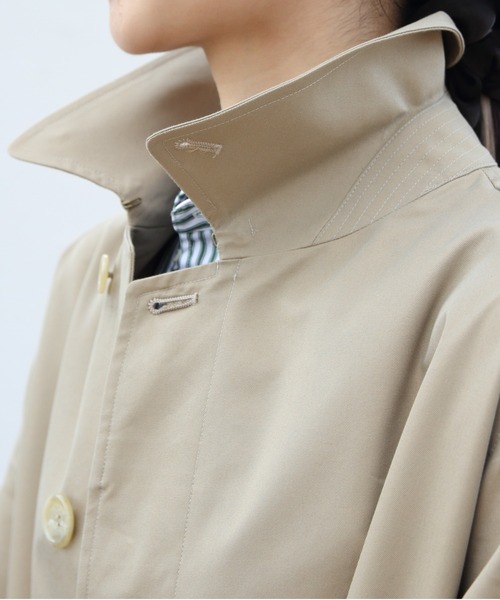 GYMPHLEX(ジムフレックス)の「GYMPHLEX/ジムフレックス バルマカーンコート BALMACAAN COAT GY-A0163 SYR(ステンカラーコート・レディース・ベージュ・14)」の8枚目の写真