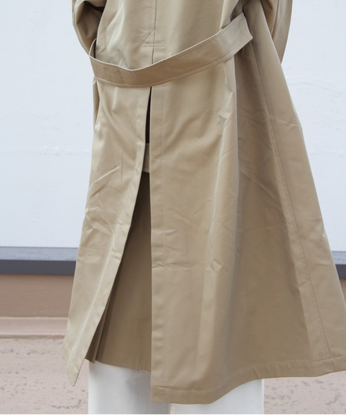 GYMPHLEX(ジムフレックス)の「GYMPHLEX/ジムフレックス バルマカーンコート BALMACAAN COAT GY-A0163 SYR(ステンカラーコート・レディース・ベージュ・14)」の9枚目の写真