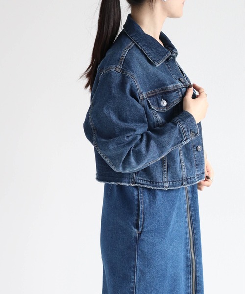 セール】＜セットアップ可能＞カットオフデニムショート