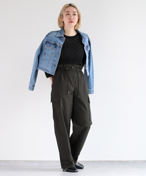 cepo（セポ）の「＜セットアップ可能＞カットオフデニムショートジャケット（デニムジャケット・レディース・ブルー系1/ブルー系3・M）」の12枚目の写真