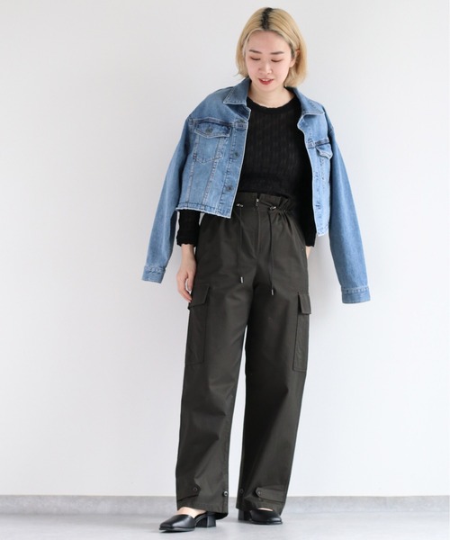 cepo（セポ）の「＜セットアップ可能＞カットオフデニムショートジャケット（デニムジャケット・レディース・ブルー系1/ブルー系3・M）」の11枚目の写真