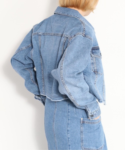 セール】＜セットアップ可能＞カットオフデニムショート