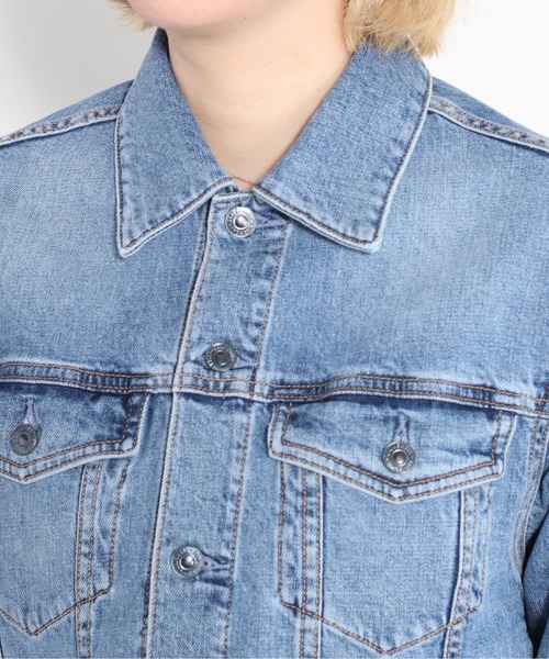 cepo（セポ）の「＜セットアップ可能＞カットオフデニムショートジャケット（デニムジャケット・レディース・ブルー系1/ブルー系3・M）」の8枚目の写真