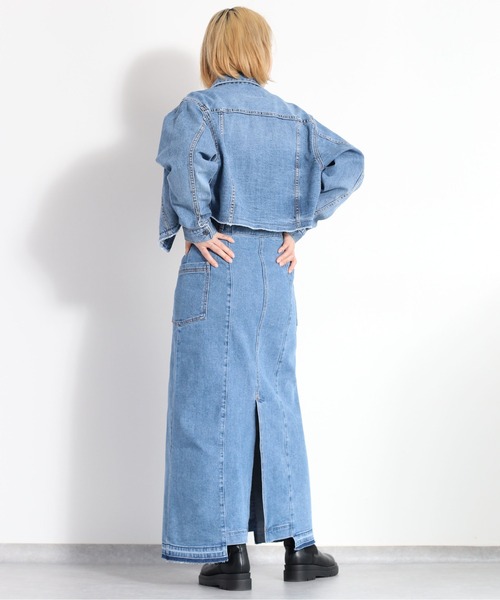 cepo（セポ）の「＜セットアップ可能＞カットオフデニムショートジャケット（デニムジャケット・レディース・ブルー系1/ブルー系3・M）」の17枚目の写真