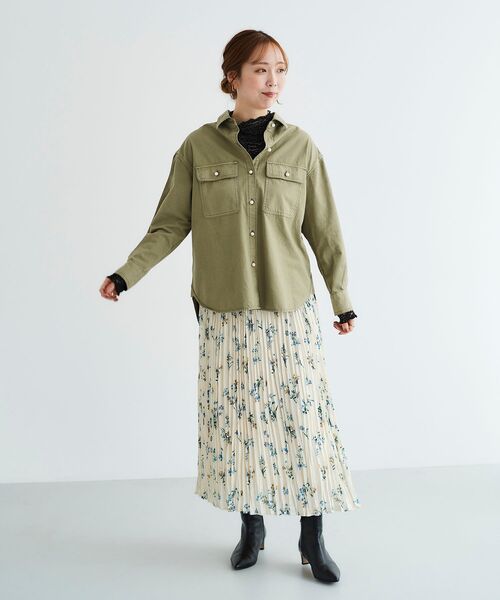 le.coeur blanc(ルクールブラン)の「チュールレースプルオーバー(Tシャツ/カットソー・レディース・ブラック/オフホワイト・38)」の3枚目の写真