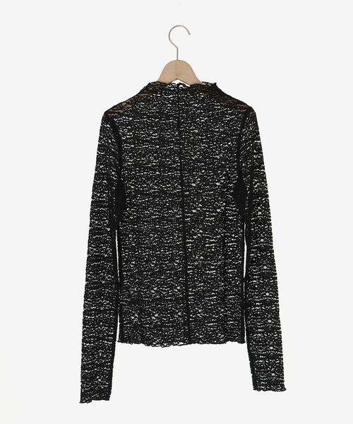 le.coeur blanc(ルクールブラン)の「チュールレースプルオーバー(Tシャツ/カットソー・レディース・ブラック/オフホワイト・38)」の4枚目の写真