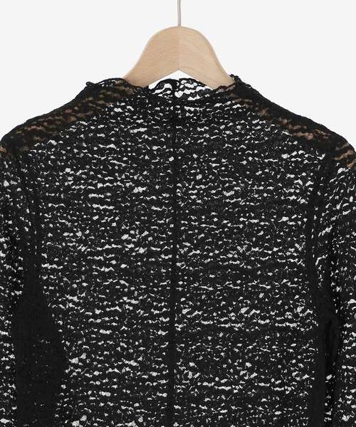 le.coeur blanc(ルクールブラン)の「チュールレースプルオーバー(Tシャツ/カットソー・レディース・ブラック/オフホワイト・38)」の5枚目の写真