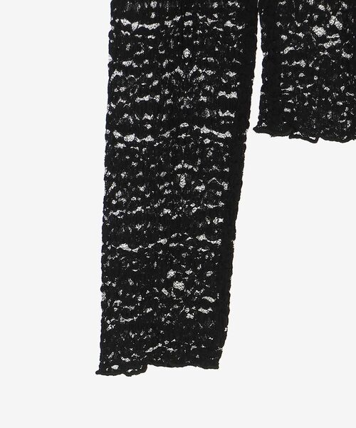 le.coeur blanc(ルクールブラン)の「チュールレースプルオーバー(Tシャツ/カットソー・レディース・ブラック/オフホワイト・38)」の6枚目の写真