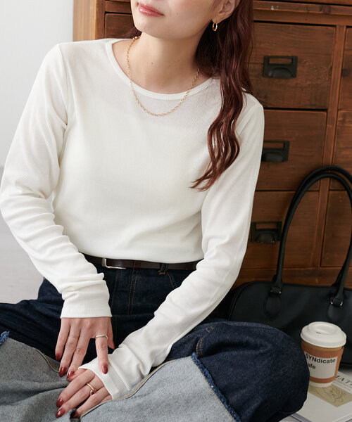 WEB限定】リブシアーロングスリーブ（Tシャツ/カットソー）｜DISCOAT