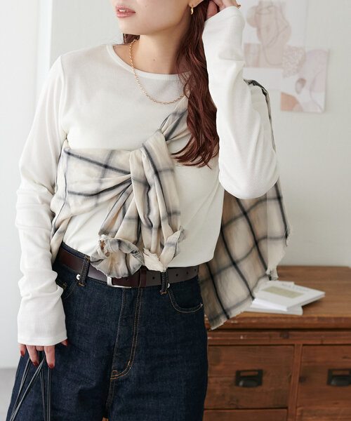 セール】【WEB限定】リブシアーロングスリーブ（Tシャツ/カットソー