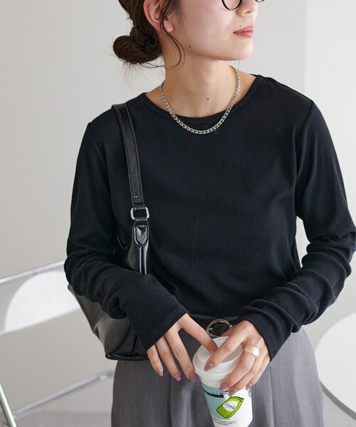 セール】【WEB限定】リブシアーロングスリーブ（Tシャツ/カットソー