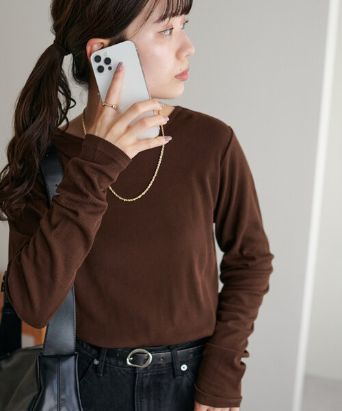 セール】【WEB限定】リブシアーロングスリーブ（Tシャツ/カットソー