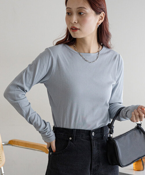 セール】【WEB限定】リブシアーロングスリーブ（Tシャツ