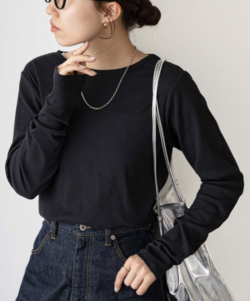 セール】【WEB限定】リブシアーロングスリーブ（Tシャツ/カットソー