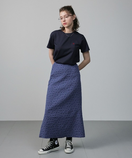 saloon（サルーン）の「SALOON(サルーン)/【InRed7月号掲載】ワンポイントハート刺繍Ｔシャツ《再入荷・新色登場》（Tシャツ/カットソー・レディース・グレー/ネイビー/ホワイト/ブラック/グリーン・FREE）」の18枚目の写真