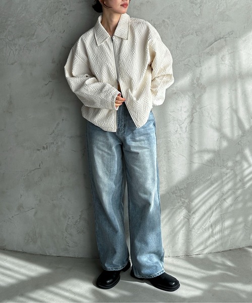 feepur（フェピュール）の「ジャガードダブルジップブルゾン