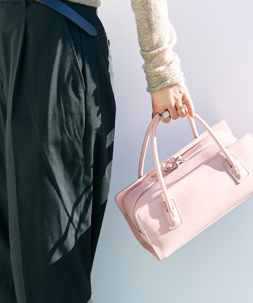 LE TALON（ルタロン）の「《追加》LE TALON グラスワイドボストン（ボストンバッグ・レディース・ピンク/ブラック・FREE）」の8枚目の写真