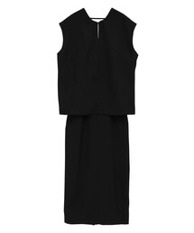 CLANE(�N���l)�́yCLANE/�N���l�zLAYERED BACK OPEN ONEPIECE/���C���[�h�o�b�N�I�[�v�������s�[�X(�����s�[�X)