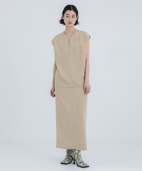 CLANE/クラネ】LAYERED BACK OPEN ONEPIECE/レイヤードバック
