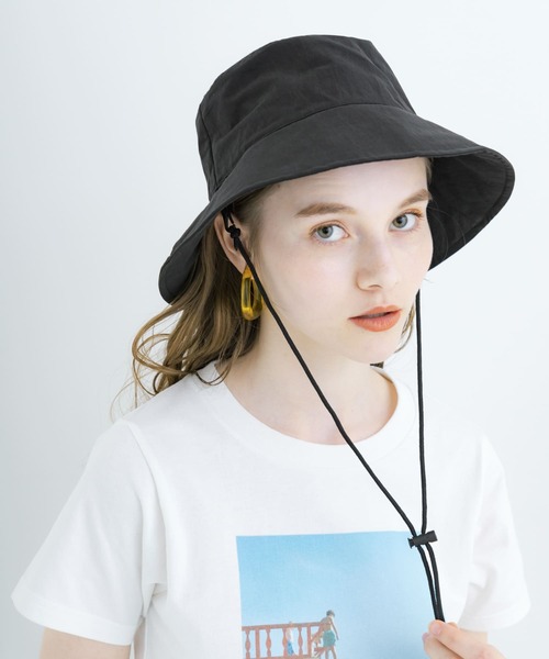 SMELLY（スメリー）の「『撥水/UVカット』ハッスイドロストバケットハット（ハット・レディース・ブラウン/アイボリー/ブラック・-）」の18枚目の写真