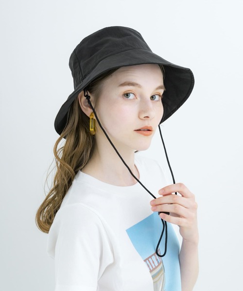 SMELLY（スメリー）の「『撥水/UVカット』ハッスイドロストバケットハット（ハット・レディース・ブラウン/アイボリー/ブラック・-）」の19枚目の写真