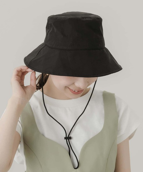 SMELLY（スメリー）の「『撥水/UVカット』ハッスイドロストバケットハット（ハット・レディース・ブラウン/アイボリー/ブラック・-）」の21枚目の写真